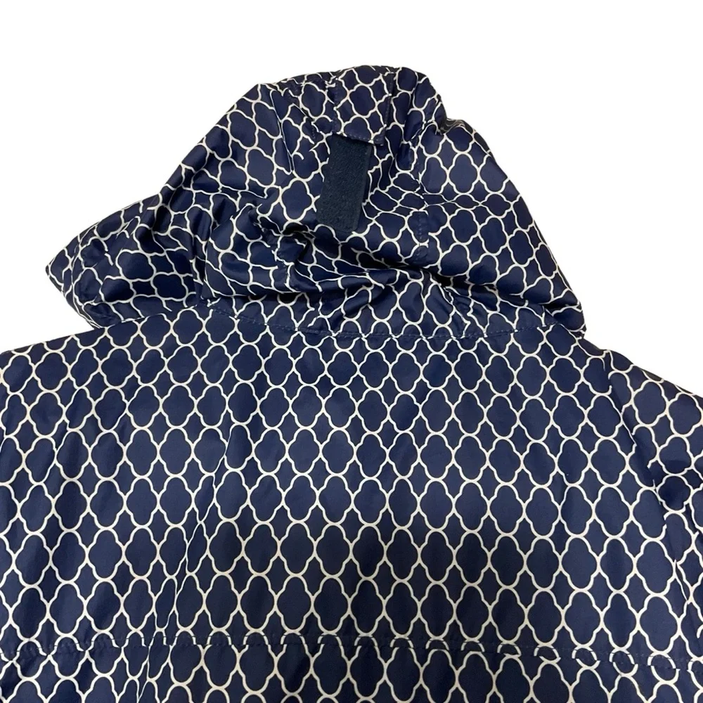 REEL LEGENDS sz Medium Rain Jacket Performance Clothing Packable Blue White